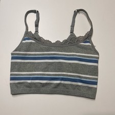 Aerie Seamless Lace Trim Longline Bralette Size Small