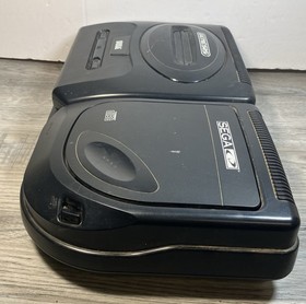 Sega Genesis Model 2 with Sega CD MK-4102A For Parts/Repair Untested 1 Game