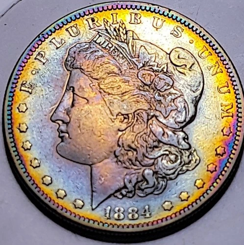 1884 S MORGAN DOLLAR AU+ DETAIL. #7