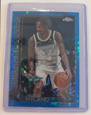 2025-26 Topps Chrome Bones Hyland Blue X Fractor #296 RC Timberwolves