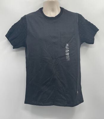 RICH GANG Men's Short Sleeve Crew Neck Black Casual Tee Shirt w/ Chest  Pocket ~S