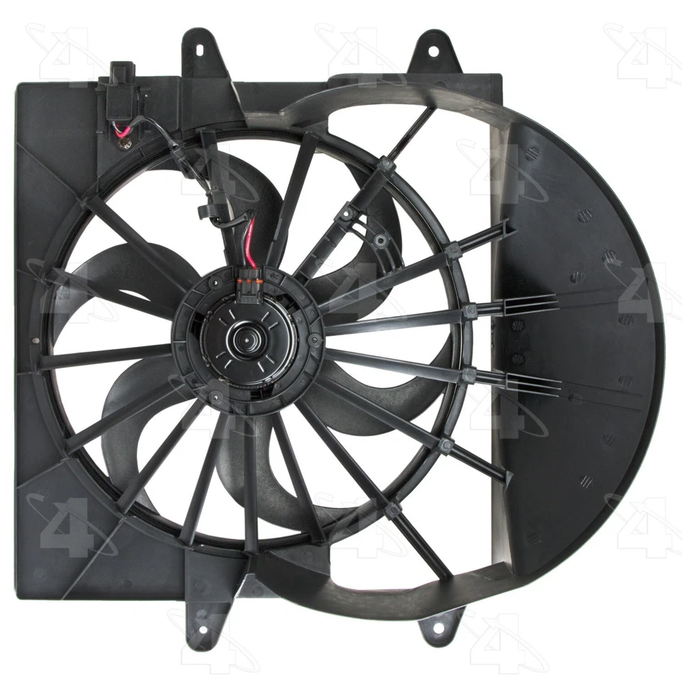 Conjunto de ventilador de refrigeración del motor Jeep Commander 2009-2010 4 estaciones Foto 4 de 4