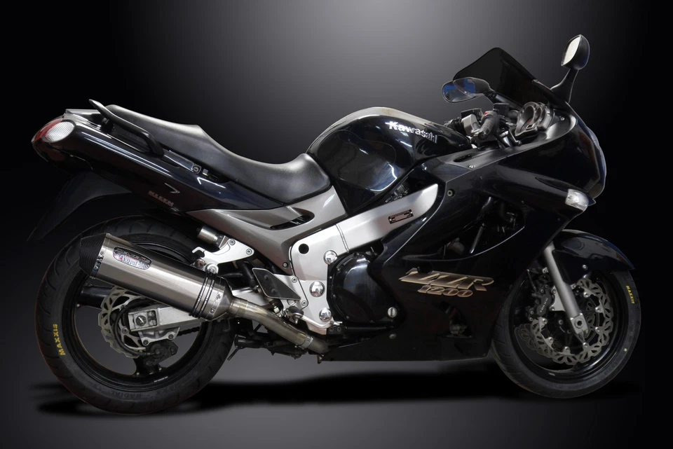 Kit silenciador de escape de acero inoxidable X-Oval de 13,5" Slip On Kawasaki ZZR1200 2002-2005 Foto 4 de 4
