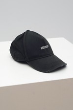 DSQUARED2 Unisex Men's Women's Black Cotton Distressed Cap Hat One Size