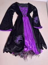 Witch Costume Purple Black Witch Costume Halloween Youth Small