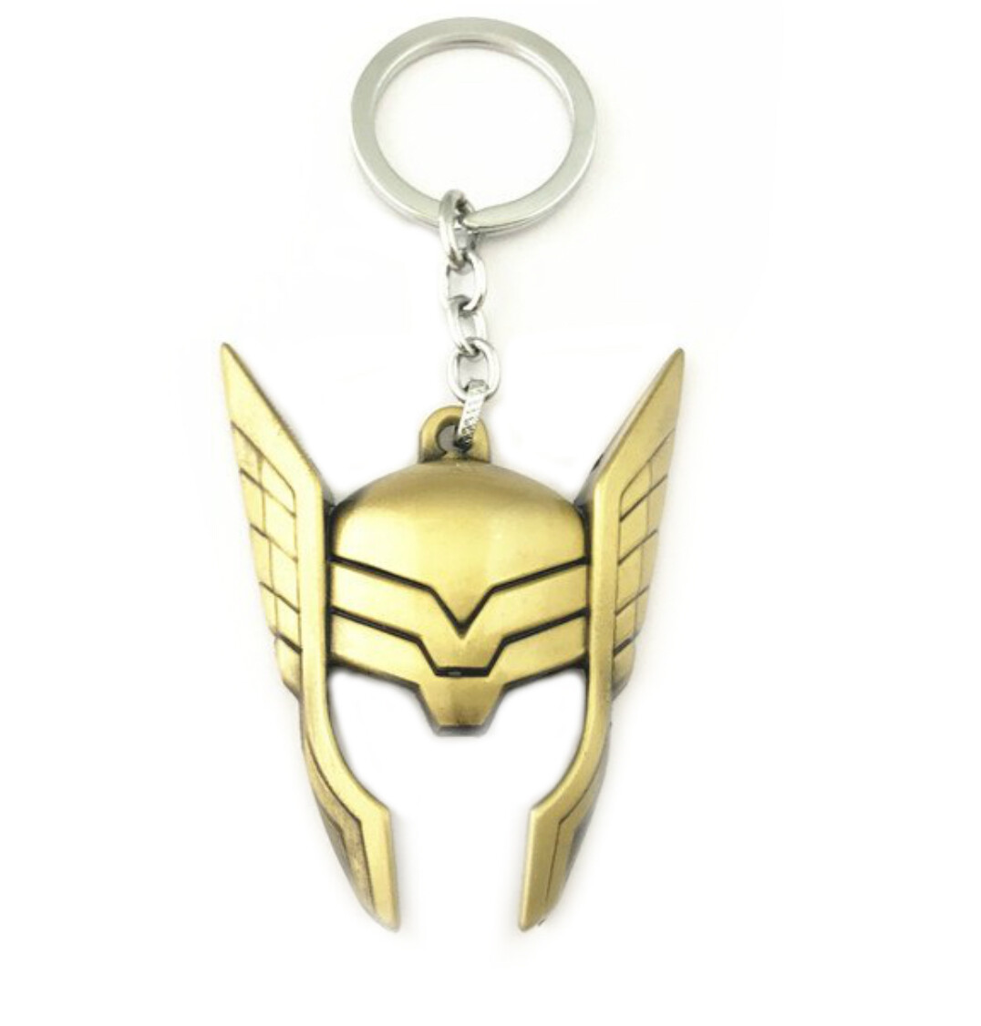 Thor Helmet Bronzetone Movie/Comics Charm Pendant Key Chain