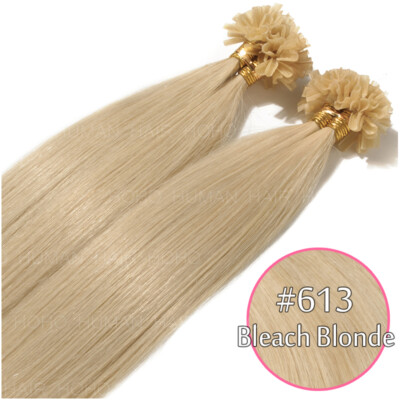 300 Strähnen Remy Echthaar Bonding Keratin Hair Extensions Haarverlängerung Lang