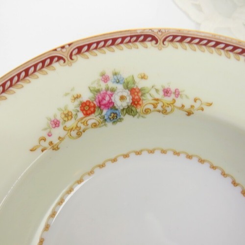 Occupied Japan Rose China 3 Bowls 2 Sm Plates Lot of 5 Floral Gold Accent Rare - Picture 8 of 10