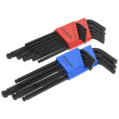 Paramount 22 Piece Inch & Metric Hex Key Set L-Key Ball End, 0.05-3/8'', 1.5-10mm
