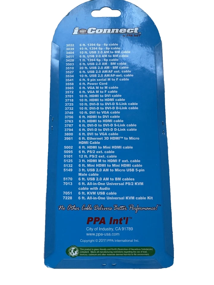 VGA Extension Cable 6 Ft 1.8M For LED LCD TV Monitor Male to Male 15-pin M-M - Image 2 of 2