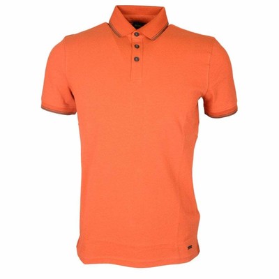 orange hugo boss polo shirt