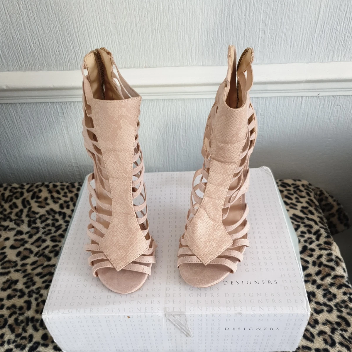 Nude snake print best sale heels