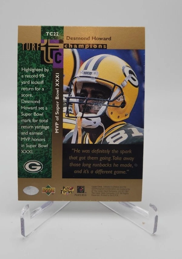 Desmond Howard - 1997 - Upper Deck Collector's Choice - Turf Champions - TC22 - Image 2 of 2