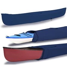 EliteShield Canoe Kayak All Weather Boat Storage Cover fits up to 18'L Navy
