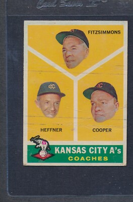1960 Topps #462 Kansas City Athletics Coaches VG/EX *9012