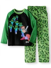 Minecraft 2 PC Long Sleeve Pajama Set Boy Size 10/12