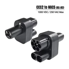 CCS Combo 2 to NACS AC+DC Charging Adapter for Model 3/X/Y/S, 22kW / 250kW Max