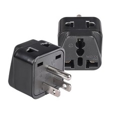 OREI USA, Japan, Philippines  More Type B Travel Adapter Plug - 2 in 1- BLACK