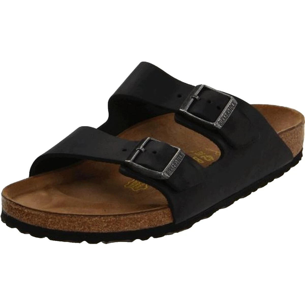 Parte superior de cuero negro Birkenstock Sandalias Para Hombres