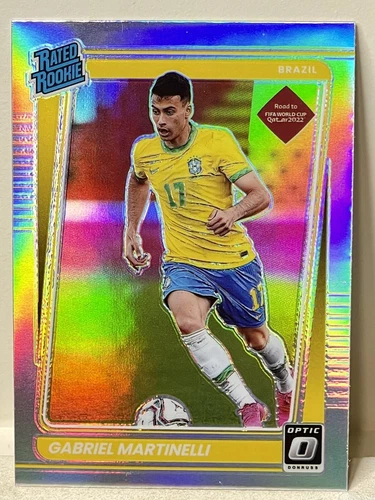 2021-22 Panini Donruss World Cup Gabriel Martinelli Holo Silver Rated Rookie