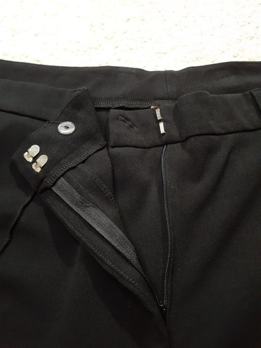 Ruby Rd Ladies 24w Black Flat Front Dress Pants W Permanent Crease. Stretchy - Picture 6 of 9