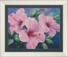 DIY Beadwork kit "Pink hibiscus"