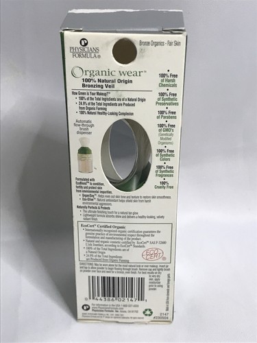 Physicians Formula Organic Wear Bronzing Veil, # 2147 Bronze Organics- Fair Skin - Picture 2 of 2