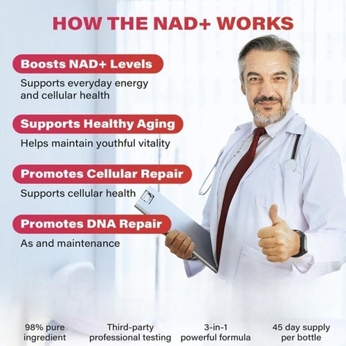 30PCS ZOOONE NR1000 - NAD+ Berry Flavor Drink Mix For Skin Aging Support Energy - Foto 4 di 5