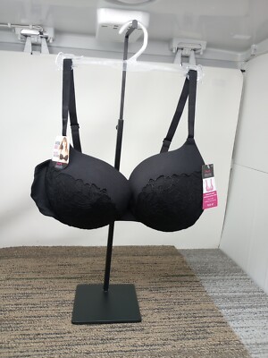 MAIDENFORM Self Expression Bra 38D SE0075 Black Push Up Convertible  NWT