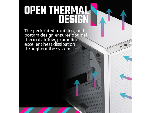 Cooler Master Q300L V2 White Micro-ATX Tower, Magnetic Patterned Dust Filter, US - Picture 6 of 12