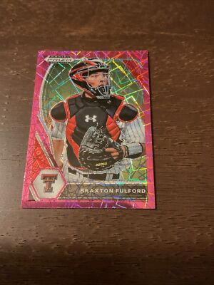 2021 Panini Prizm Rockies Prospect Braxton Fulford Pink Velocity Prizm Card