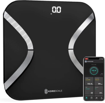 KoreScale Gen 2 - smart scale for weight, body fat, BMI, water, HR retail $100