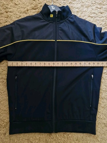 Mens Vintage Polo Ralph Lauren Jacket Soft Shell Black Track Jacket Size Large - Picture 8 of 8