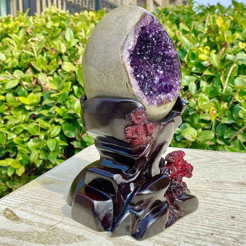 3.21LB Amethyst Dragon Egg - Rare Purple Crystal Ball Spiritual Healing Stone - 第 6/20 張圖片
