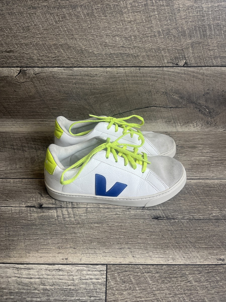 Kids Vela Esplar Laces US Size 4 Blue White Neon Green | eBay
