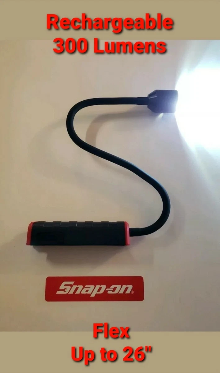 New Snap On 300 Lumens Rechargeable Shop work Light RED flex body 26