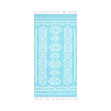 Aztec Kilim Goemetric Large Beach Towel - 39 x 70 Soft Turkish Cotton Towel 