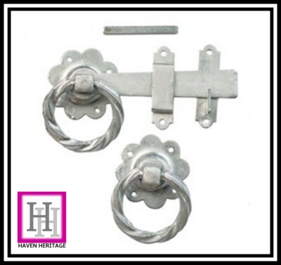 6'' VERZINKT ZINK TWIST Garten Ring Tor Riegel Türschnäpper Griff Zaun Metall D1