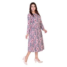 Rayon Printed Kurti India Pakistani Midi Flared Kurta