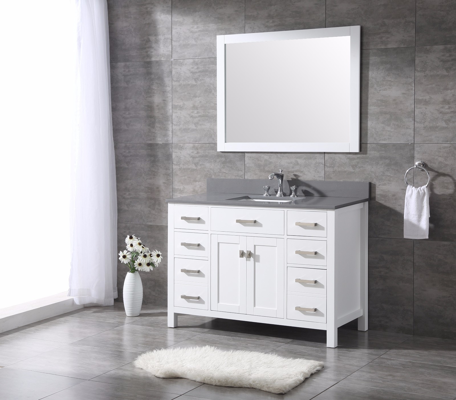 Dilkhush 61'' Freestanding Double Bathroom Vanity With Marble Vanity