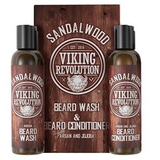 Beard Wash  Beard Conditioner Set w/Argan  Jojoba Oils - Softens  Strengt...
