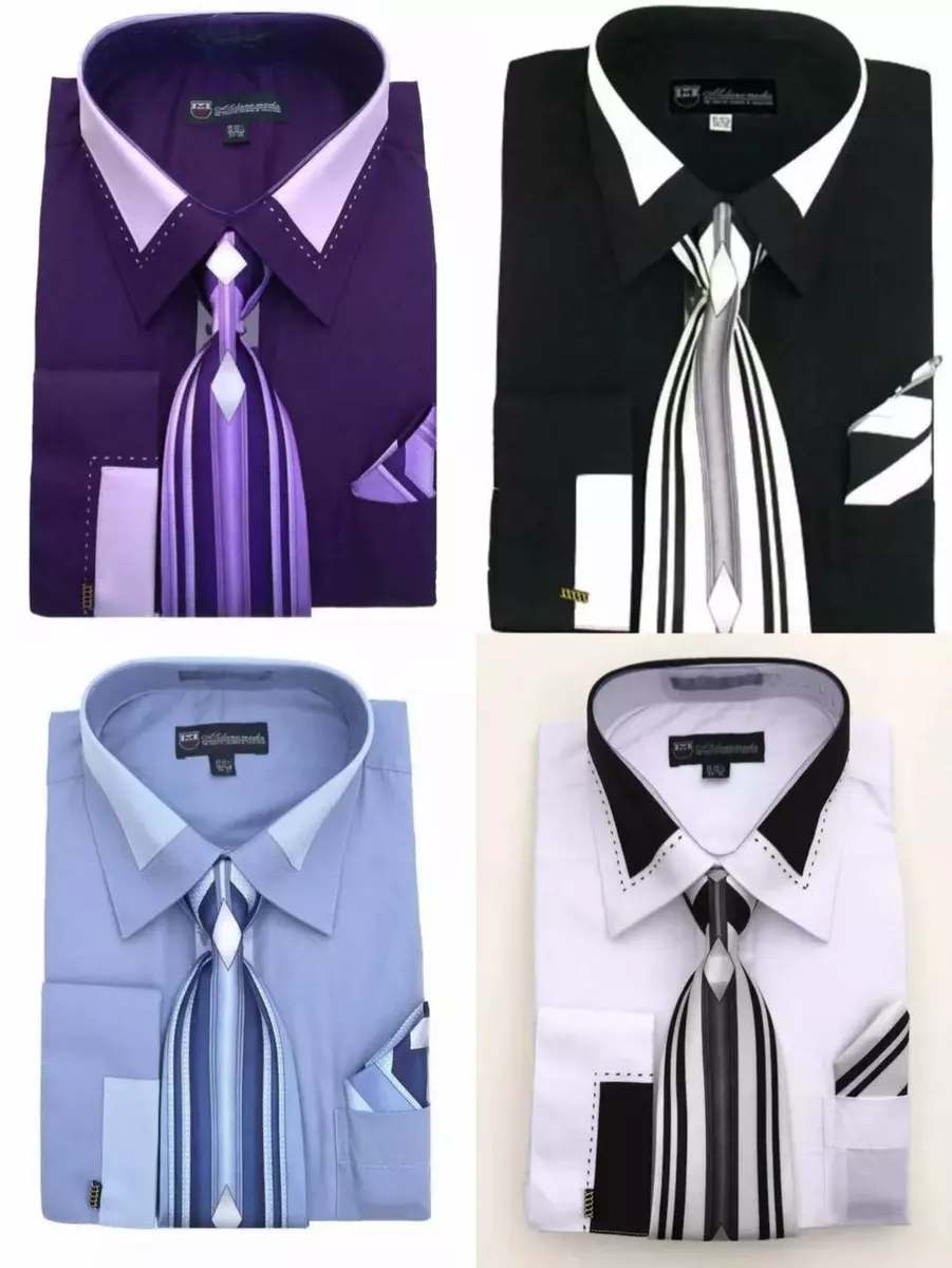 Mens french shop cuff dress shirts