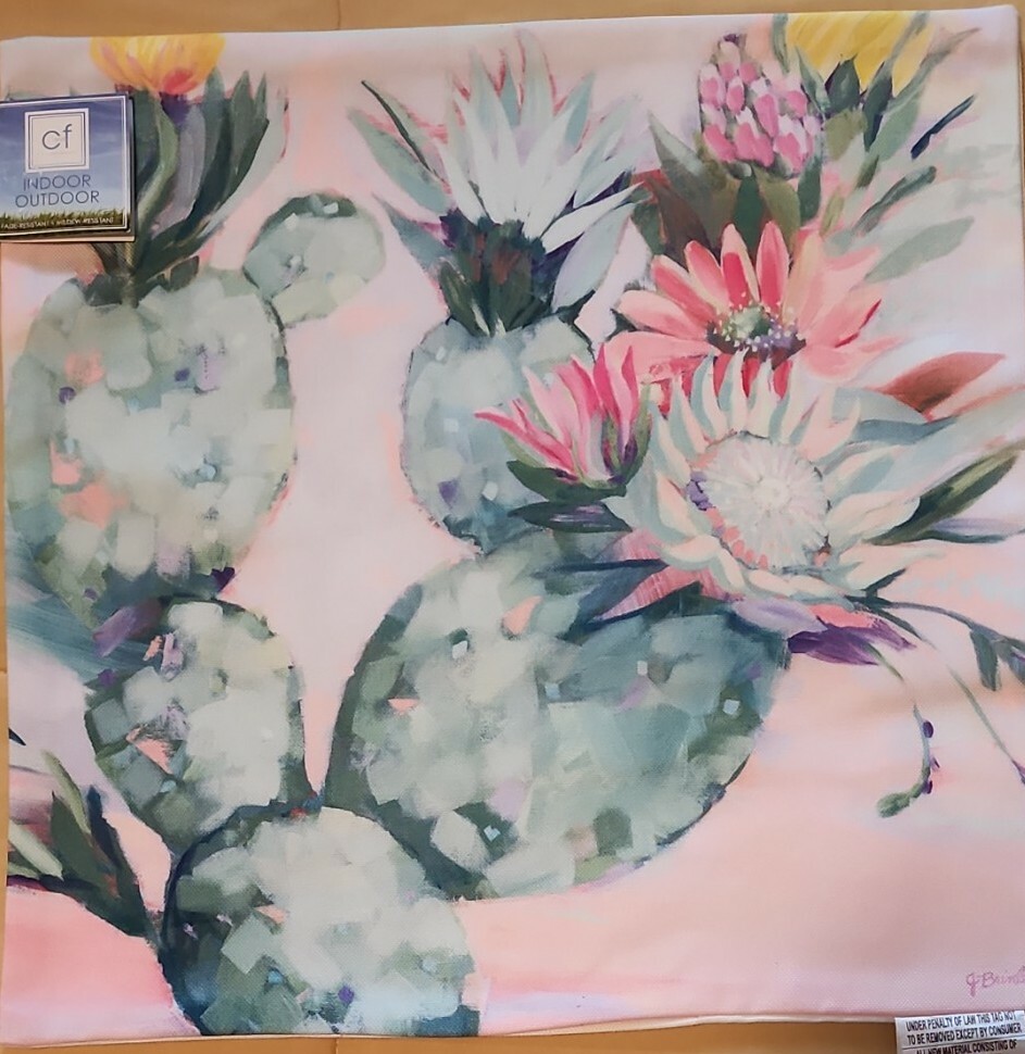 C&F Home ~ Floral ~ 18" x 18" ~ Indoor/Outdoor Fade Resistant ~ Pillow Cover (1)