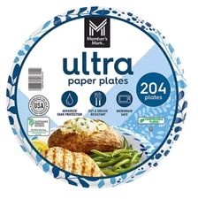 Member's Mark Ultra Dinner Paper Plates, 10", 204 ct. FREE shipping