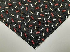 Buster Brown Dog Bandana/Scarf, Black, Doggie Bones, XS, S, M, L, XL