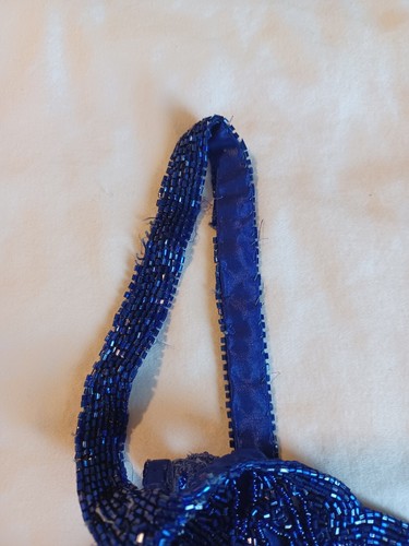 Vintage Precious Formals formelles Abschlussballkleid Größe S - blau Pailletten & Perlen - Bild 7 von 9