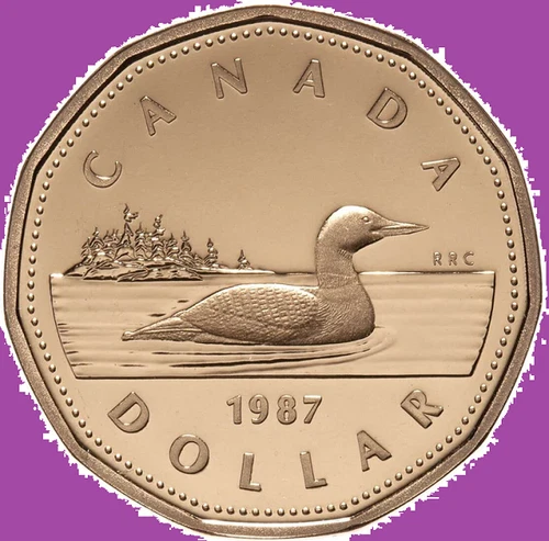 1987 Canada Loonie — photo from the most recent tracked eBay sale