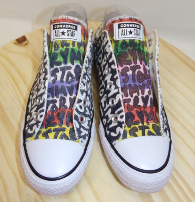 Converse All Star Low Top Sneakers MY STORY Size M8 W10 Multicolor - NO Laces
