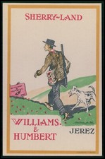 advertising William & Humbert Jerez Spain wine original old 1920s postcard