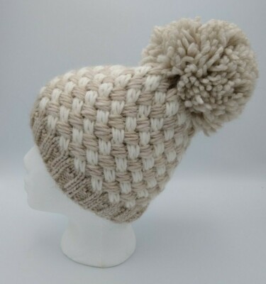 LF Accessori Firenze Knit Hat Large Pom-Pom Beanie Alpaca Wool